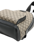 Pre-Loved GG Supreme Backpack GG Supreme Coated Canvas Small with Silver Hardware, Beige/Ebony
