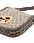 Pre-Loved Blondie Shoulder Bag GG Supreme Coated Canvas with Gold Hardware, Beige/Ebony