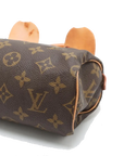 Pre-Loved Mini Speedy Handbag Monogram Coated Canvas Mini with Gold Hardware, Brown
