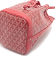 Pre-Loved Petit Flot Bucket Bag Goyardine Coated Canvas Small with Silver Hardware, Red