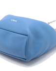 Pre-Loved Squeeze Shoulder Bag Leather Small with Silver Hardware, Blue