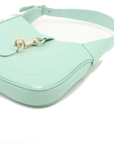 Pre-Loved Jackie Shoulder Bag Leather Small with Gold Hardware, Mint Green