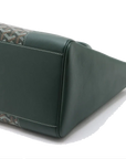 Pre-Loved Saïgon Souple Tote Goyardine Coated Canvas MM with Silver Hardware, Green