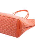 Pre-Loved Artois Tote Goyardine Chevron Coated Canvas PM with Silver Hardware, Orange