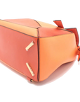 Pre-Loved Puzzle Handbag Colorblock Leather Medium with Gold Hardware, Orange