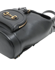 Pre-Loved Horsebit 1955 Backpack Leather with Gold Hardware, Black