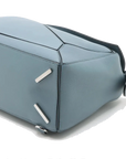 Pre-Loved Puzzle Handbag Leather Medium with Silver Hardware, Light Blue