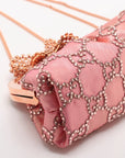 Pre-Owned Gucci Spring/Summer 2017 Broadway Crystal-Bow Satin Clutch by Alessandro Michele