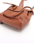 Pre-Loved Bamboo Backpack Leather Mini with Gold Hardware, Brown