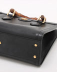Pre-Loved Diana Bamboo Tote Leather Small with Gold Hardware, Black