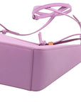 Pre-Loved Hammock Hobo Crossbody Bag Leather Mini with Gold Hardware, Purple