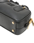 Pre-Loved Bowling Bag Handbag Leather Mini with Gold Hardware, Black