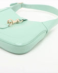 Pre-Loved Jackie Shoulder Bag Leather Small with Gold Hardware, Mint Green