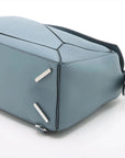 Pre-Loved Puzzle Handbag Leather Medium with Silver Hardware, Light Blue