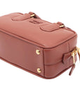 Pre-Loved Bowling Bag Handbag Leather Mini with Gold Hardware, Rust
