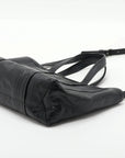 Pre-Loved Barbes East-West Shopper Tote Leather Small with Silver Hardware, Black