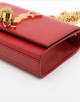 Pre-Loved Kate Tassel Crossbody Bag Leather Small with Gold Hardware, Red
