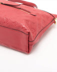 Pre-Loved Mazarine Handbag Monogram Leather MM with Gold Hardware, Red