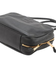Pre-Loved Bowling Bag Handbag Leather with Gold Hardware, Black