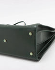 Pre-Loved Sac de Jour Tote Leather Small with Gold Hardware, Dark Green