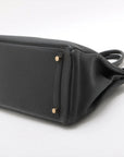 Pre-Loved Birkin Handbag Leather with Gold Hardware 30, Black