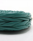 Pre-Loved Wander Matelassé Hobo Handbag Quilted Leather Micro with Gold Hardware, Green