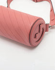 Pre-Loved Blondie Mini Barrel Shoulder Bag Leather Mini with Silver Hardware, Pink