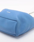 Pre-Loved Squeeze Shoulder Bag Leather Small with Silver Hardware, Blue