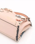 Pre-Loved Peekaboo Handbag Leather Mini with Silver Hardware, Pink