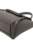 Pre-Loved Belt Bag Handbag Leather Micro with Gold Hardware, Gray