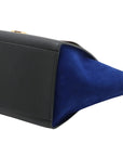 Pre-Loved Trapeze Handbag Leather Medium with Gold Hardware, Brown/Black/Blue