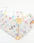 Pre-Loved Speedy Bandoulière Handbag Monogram Multicolore Coated Canvas 25 with Gold Hardware, White Multicolor