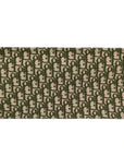 Pre-Loved Book Tote Tote Oblique Embroidered Canvas Large, Green and Beige