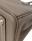 Pre-Loved Birkin Handbag Leather 30 with Gold Hardware, Etoupe