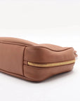 Pre-Loved Bowling Bag Handbag Leather with Gold Hardware, Brown