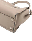Pre-Loved Peekaboo Handbag Leather Regular with Silver Hardware, Taupe