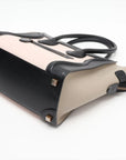 Pre-Loved Luggage Tote Leather Micro with Gold Hardware, Tricolor