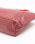 Pre-Loved Saint Louis Tote Goyardine Coated Canvas PM with Silver Hardware, Red
