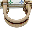 Pre-Loved Nano Speedy Handbag Monogram Multicolore Coated Canvas Nano with Gold Hardware, White Multicolor