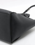 Pre-Loved Big Bag Tote Leather Small with Silver Hardware, Black