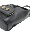 Pre-Loved Horsebit 1955 Backpack Leather with Gold Hardware, Black