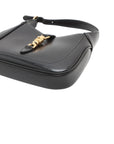 Pre-Loved Jackie 1961 Shoulder Bag Leather Mini with Gold Hardware, Black