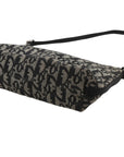 Pre-Loved Trotter Shoulder Bag Trotter Coated Canvas with Silver Hardware, Black