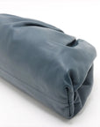 Pre-Loved The Pouch Clutch Leather with Silver Hardware, Blue