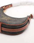 Pre-Loved Ava Shoulder Bag Triomphe Canvas Coated Mini with Gold Hardware, Brown