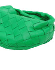 Pre-Loved Jodie Handbag Intrecciato Leather Mini with Gold Hardware, Green