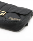 Pre-Loved Mamma Baguette (Fendi x Porter) Shoulder Bag Nylon Large with Gold Hardware, Black