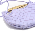 Pre-Loved Sardine Crossbody Bag Intrecciato Leather Mini with Gold Hardware, Lavender