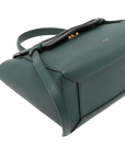 Pre-Loved Belt Bag Handbag Leather Micro with Gold Hardware, Green
