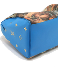 Pre-Loved Speedy Masters Rubens Handbag Printed Coated Canvas 30 with Gold Hardware, Blue Multicolor